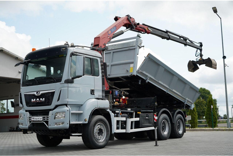MAN TGS 33.360 / WYWROTKA + HDS - Кипер, Камион со кран: слика 1 MAN TGS 33.360 / WYWROTKA + HDS - Кипер, Камион со кран: слика 1