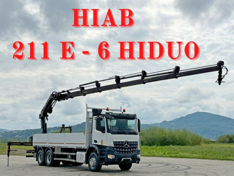 Mercedes-Benz ACTROS 2636 * HIAB 211 E-6 HIDUO/FUNK *6x4 - Камион со платформа, Камион со кран: слика 1 Mercedes-Benz ACTROS 2636 * HIAB 211 E-6 HIDUO/FUNK *6x4 - Камион со платформа, Камион со кран: слика 1