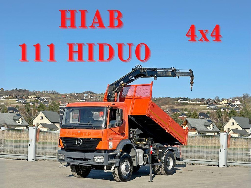 Mercedes-Benz AXOR 1829 * HIAB 1111 HIDUO + FUNK * TOP * 4x4 - Кипер, Камион со кран: слика 1 Mercedes-Benz AXOR 1829 * HIAB 1111 HIDUO + FUNK * TOP * 4x4 - Кипер, Камион со кран: слика 1