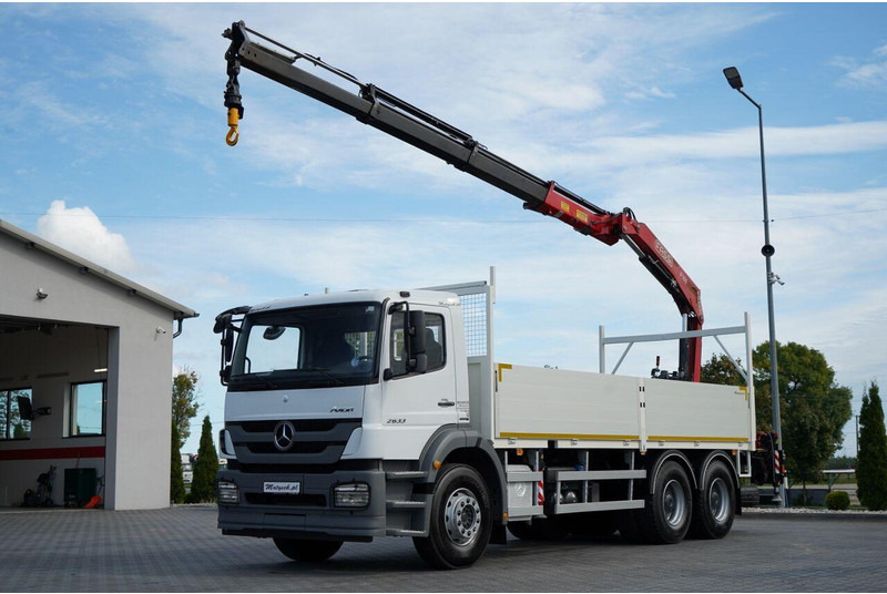 Mercedes-Benz / AXOR 2633 / 6X4 / SKRZYNIOWY - 6,55 M / MOCNA PODŁOGA / HDS FA - Камион со платформа, Камион со кран: слика 1 Mercedes-Benz / AXOR 2633 / 6X4 / SKRZYNIOWY - 6,55 M / MOCNA PODŁOGA / HDS FA - Камион со платформа, Камион со кран: слика 1