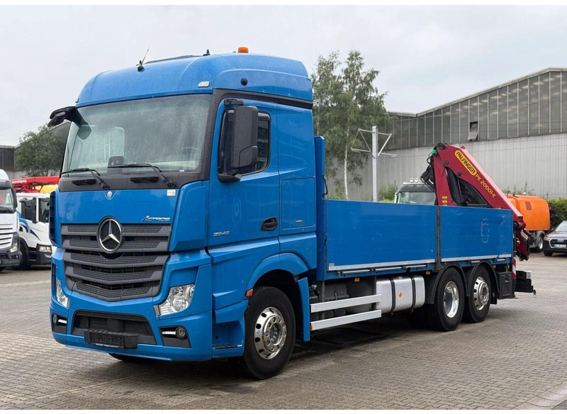 Mercedes-Benz Actros 2545 - Flatbed + crane 6x2 - Камион со платформа, Камион со кран: слика 1 Mercedes-Benz Actros 2545 - Flatbed + crane 6x2 - Камион со платформа, Камион со кран: слика 1