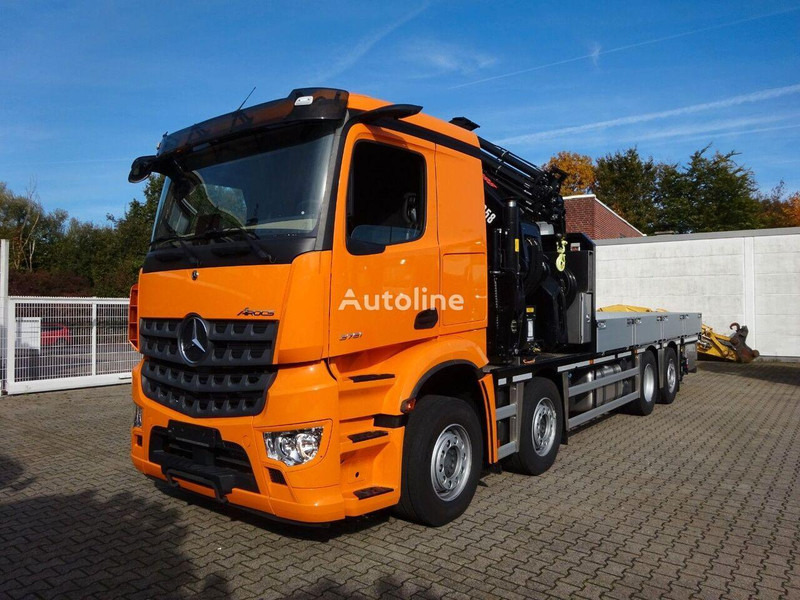 Mercedes-Benz Arocs 3751 - Flatbed+crane - Камион со платформа, Камион со кран: слика 1 Mercedes-Benz Arocs 3751 - Flatbed+crane - Камион со платформа, Камион со кран: слика 1