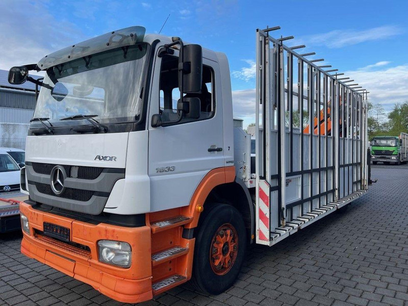 Mercedes-Benz Axor 1833 - Камион со платформа, Камион со кран: слика 1 Mercedes-Benz Axor 1833 - Камион со платформа, Камион со кран: слика 1