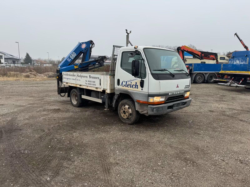 Mitsubishi Canter FE649 - Flatbed truck + crane - Камион со платформа, Камион со кран: слика 2 Mitsubishi Canter FE649 - Flatbed truck + crane - Камион со платформа, Камион со кран: слика 2
