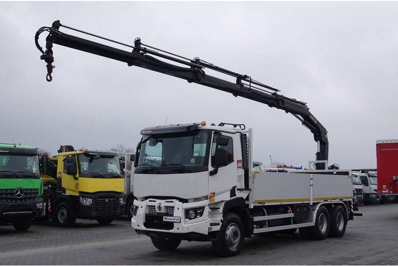 Renault C 380 / 6x4 / SKRZYNIOWY 6,6 m / + HDS HIAB 188 x-hiduo wysów: 1 - Камион со платформа, Камион со кран: слика 2 Renault C 380 / 6x4 / SKRZYNIOWY 6,6 m / + HDS HIAB 188 x-hiduo wysów: 1 - Камион со платформа, Камион со кран: слика 2