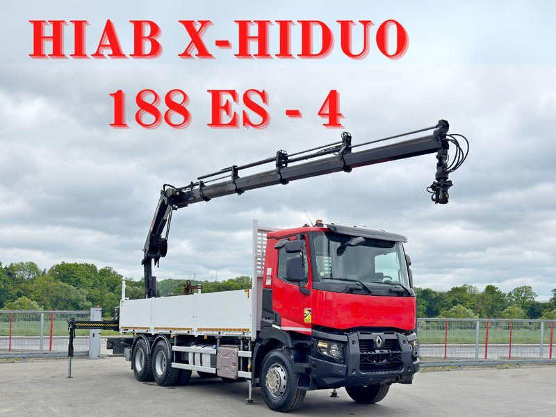 Renault C 400 *HIAB X - HIDUO 188 ES - 4 + FUNK * 6x4 - Камион со платформа, Камион со кран: слика 1 Renault C 400 *HIAB X - HIDUO 188 ES - 4 + FUNK * 6x4 - Камион со платформа, Камион со кран: слика 1