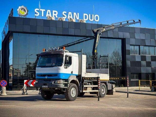 Renault KERAX 270 4x4 PALFINGER PK 16502 CRANE WINCH - Камион со платформа, Камион со кран: слика 1 Renault KERAX 270 4x4 PALFINGER PK 16502 CRANE WINCH - Камион со платформа, Камион со кран: слика 1