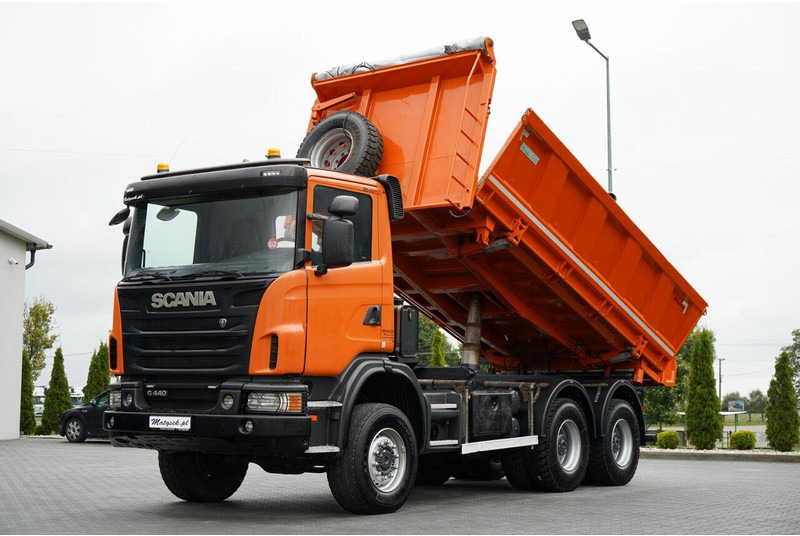 Scania G 440 / 6x6 / WYWROTKA TRZY-STRONNA / 2X HYDROBURTA / BOARDMATIC - Кипер: слика 1 Scania G 440 / 6x6 / WYWROTKA TRZY-STRONNA / 2X HYDROBURTA / BOARDMATIC - Кипер: слика 1