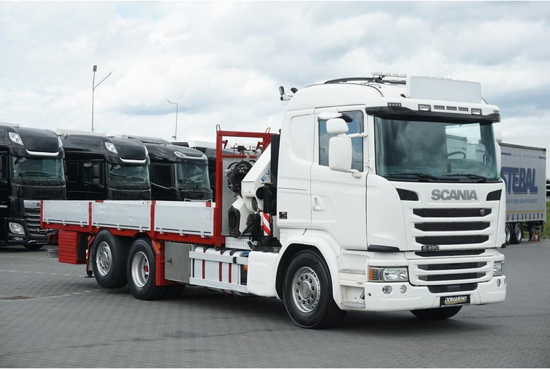Scania G 490 / 6 X 2 / SKRZYNIOWY + HDS / HMF 3220 K7 / WYSIĘG 18,9 M - Камион со платформа, Камион со кран: слика 3 Scania G 490 / 6 X 2 / SKRZYNIOWY + HDS / HMF 3220 K7 / WYSIĘG 18,9 M - Камион со платформа, Камион со кран: слика 3