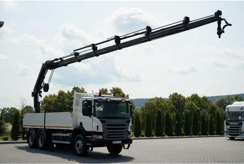 Scania P 360 / 6X4 / SKRZYNIOWY 4.85 + HDS HIAB 211 E-6 HIDUO / UDŹWIG - Камион со платформа, Камион со кран: слика 1 Scania P 360 / 6X4 / SKRZYNIOWY 4.85 + HDS HIAB 211 E-6 HIDUO / UDŹWIG - Камион со платформа, Камион со кран: слика 1