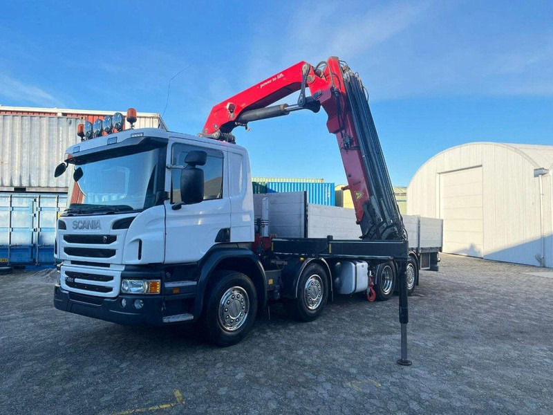 Scania P450 8x2 Flatbed + Crane HMF 2620-K6 - Камион со платформа, Камион со кран: слика 3 Scania P450 8x2 Flatbed + Crane HMF 2620-K6 - Камион со платформа, Камион со кран: слика 3