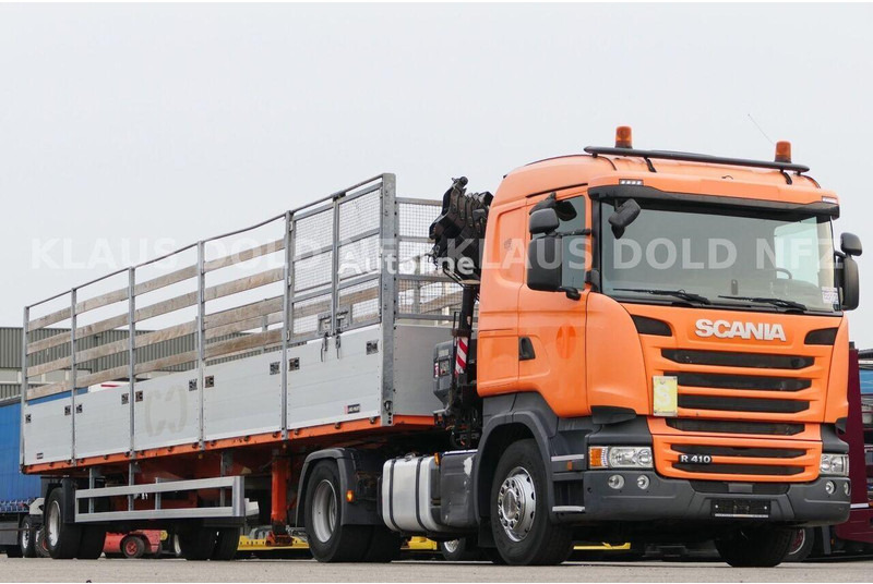 Scania R 410 - Flatbed+crane - Камион со платформа, Камион со кран: слика 2 Scania R 410 - Flatbed+crane - Камион со платформа, Камион со кран: слика 2