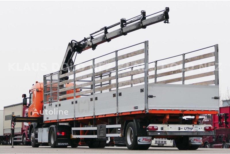 Scania R 410 - Flatbed+crane - Камион со платформа, Камион со кран: слика 4 Scania R 410 - Flatbed+crane - Камион со платформа, Камион со кран: слика 4