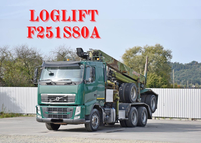 Volvo FH 500 * LOGLIFT F251 S80A + Anhänger /6x4 - Камион за дрва, Камион со кран: слика 1 Volvo FH 500 * LOGLIFT F251 S80A + Anhänger /6x4 - Камион за дрва, Камион со кран: слика 1