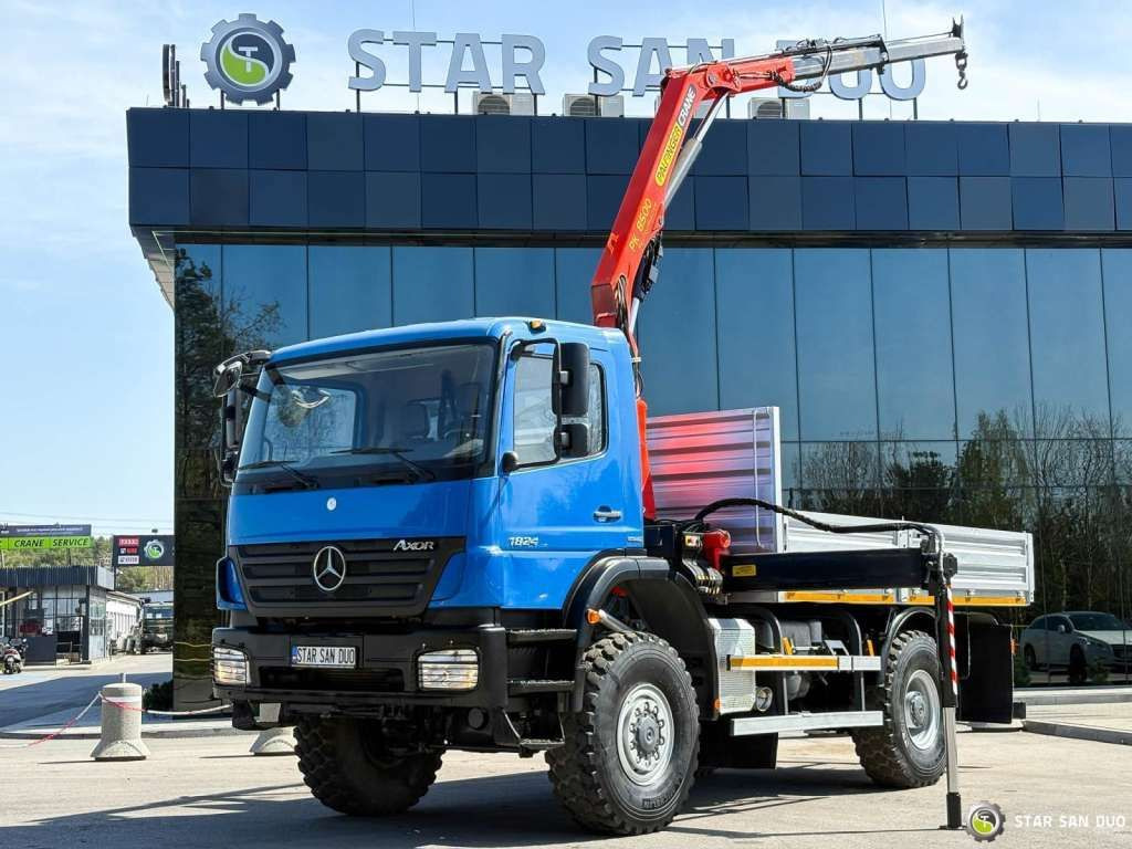 Mercedes-Benz AXOR 1824 4x4 PALFINGER PK 8500 Crane Kran - Камион со кран: слика 1 Mercedes-Benz AXOR 1824 4x4 PALFINGER PK 8500 Crane Kran - Камион со кран: слика 1