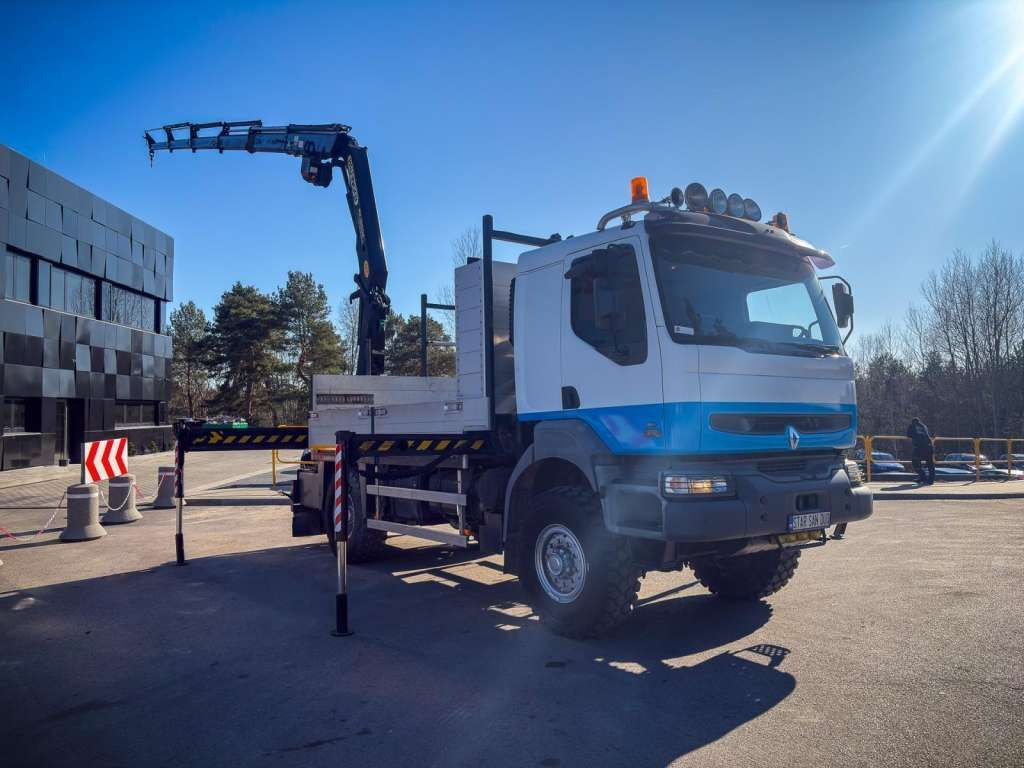 Нов Камион со кран, Камион со платформа Renault  KERAX 270 4x4 PALFINGER PK 16502 CRANE WINCH: слика 16