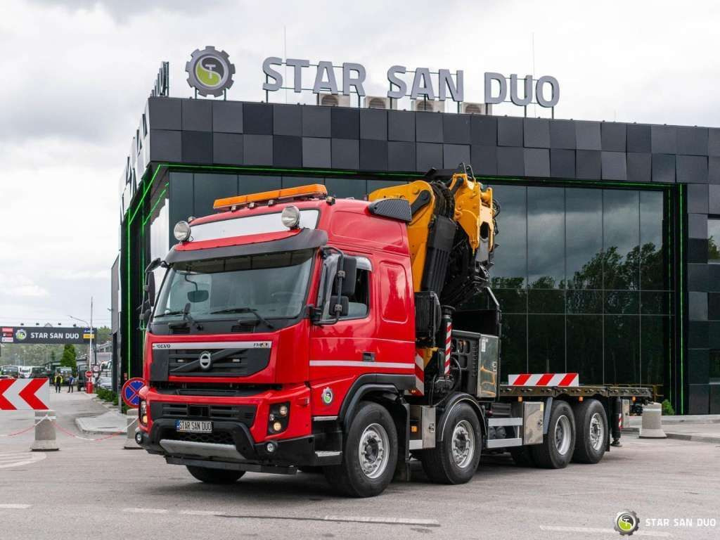Камион со кран Volvo  FMX 500 8x2 Effer 585 Fly Jib Winch Crane Kran: слика 6