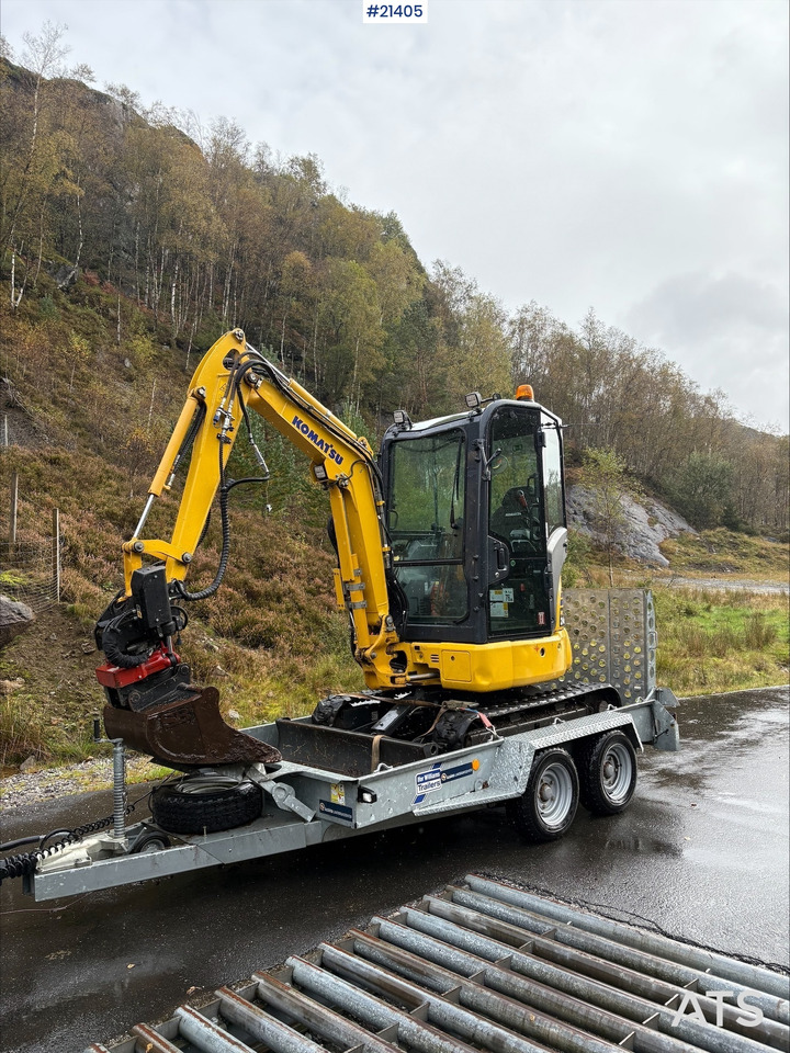 Komatsu PC24 MR-5 gravemaskin m/ pusseskuffe, rototilt, smalskuffe, graveskuffe og klype - Мини багер: слика 3 Komatsu PC24 MR-5 gravemaskin m/ pusseskuffe, rototilt, smalskuffe, graveskuffe og klype - Мини багер: слика 3