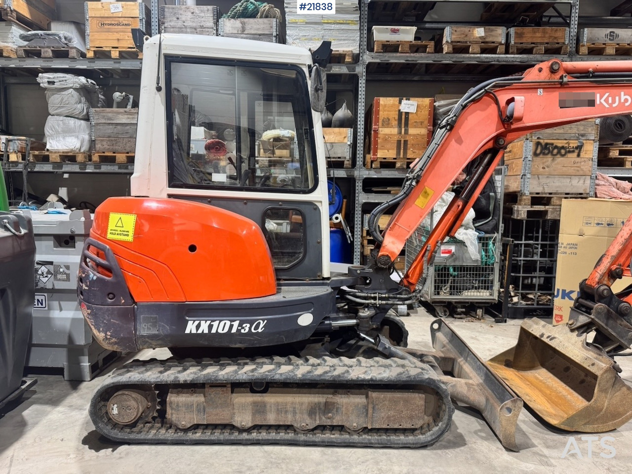 Мини багер Kubota KX101-3 Minigraver m/ Skuffe og Klype.: слика 8 Мини багер Kubota KX101-3 Minigraver m/ Skuffe og Klype.: слика 8