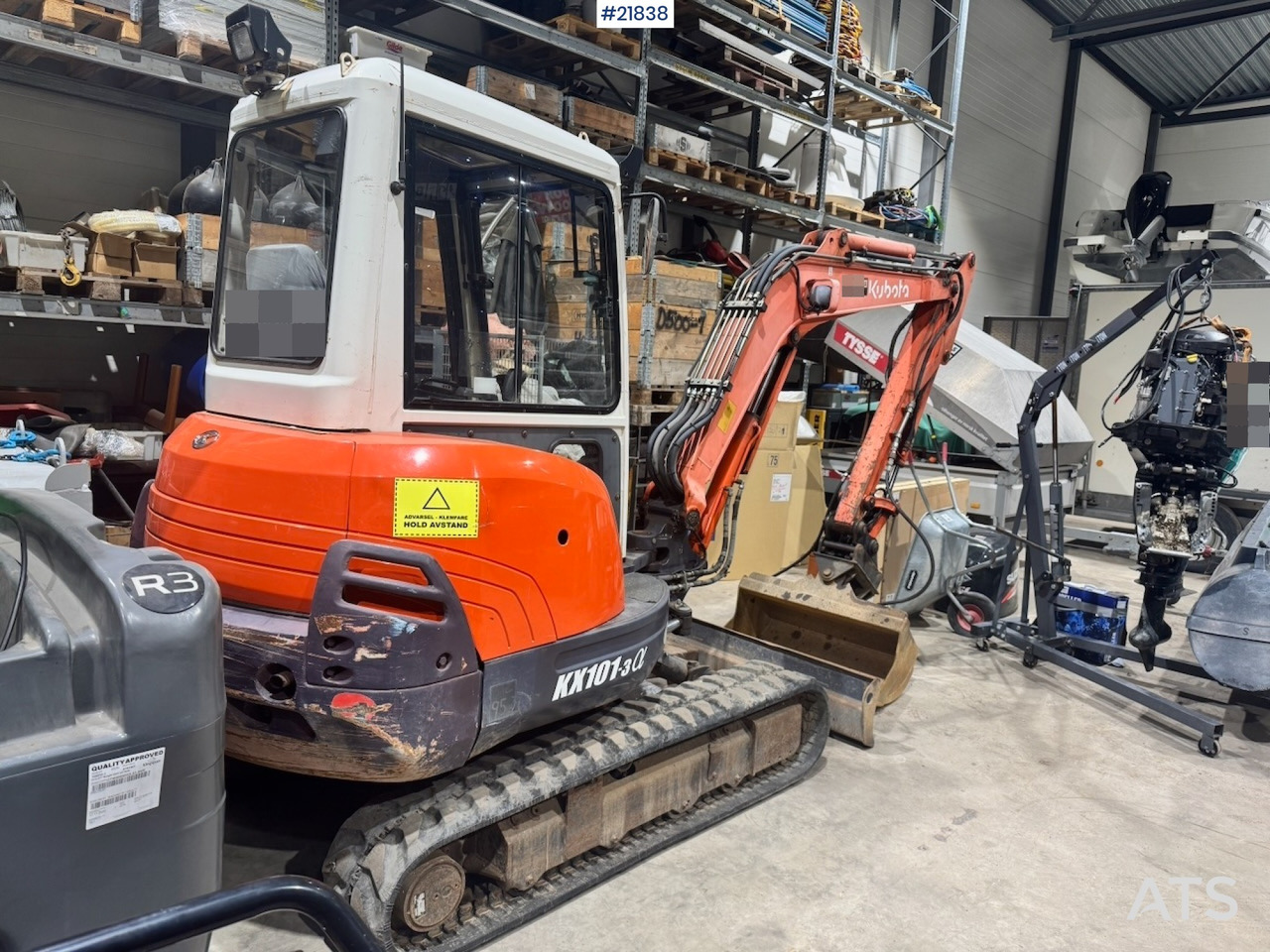 Мини багер Kubota KX101-3 Minigraver m/ Skuffe og Klype.: слика 7 Мини багер Kubota KX101-3 Minigraver m/ Skuffe og Klype.: слика 7