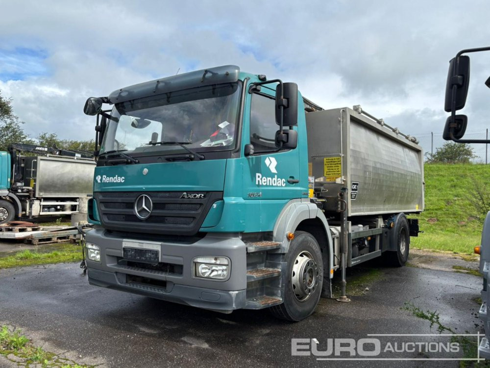 2009 Mercedes Axor 1824L 4x2, Crane, Stamps, Stainless Steel Container (German Reg. Docs. Part II Available) - Кипер: слика 1 2009 Mercedes Axor 1824L 4x2, Crane, Stamps, Stainless Steel Container (German Reg. Docs. Part II Available) - Кипер: слика 1