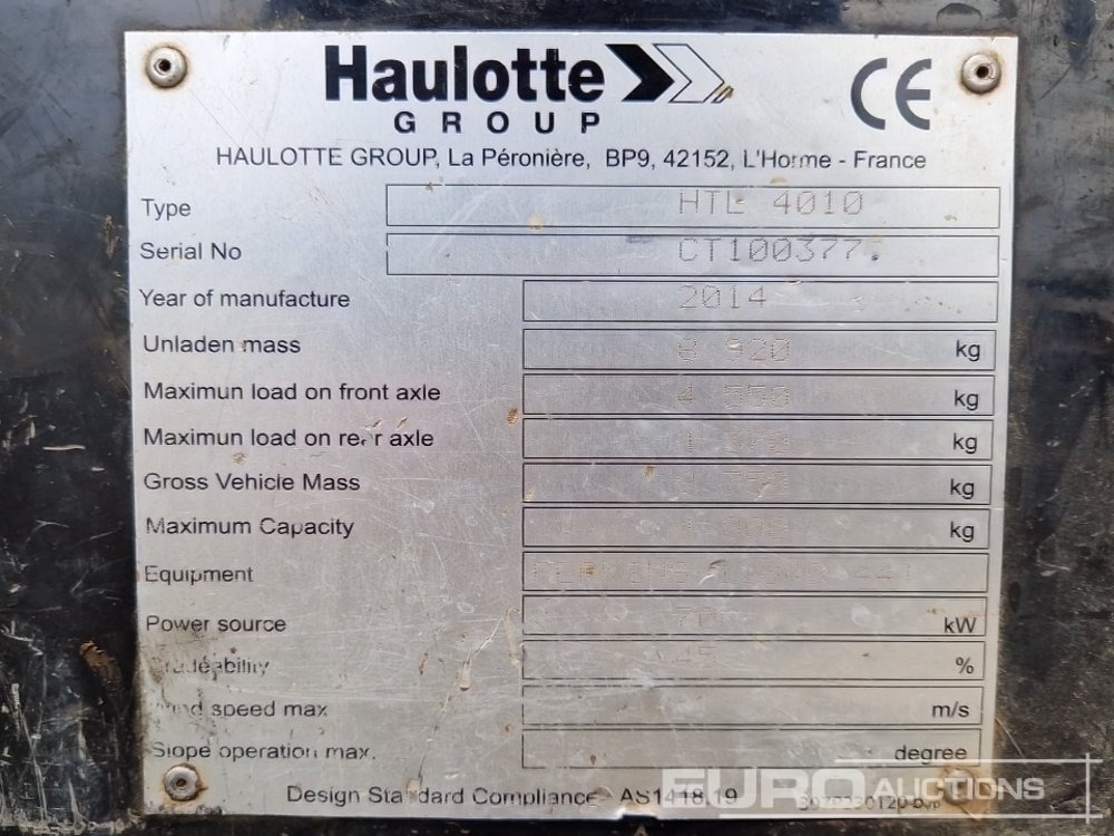 Телескопски ракувач 2014 Haulotte HTL4010: слика 33 Телескопски ракувач 2014 Haulotte HTL4010: слика 33