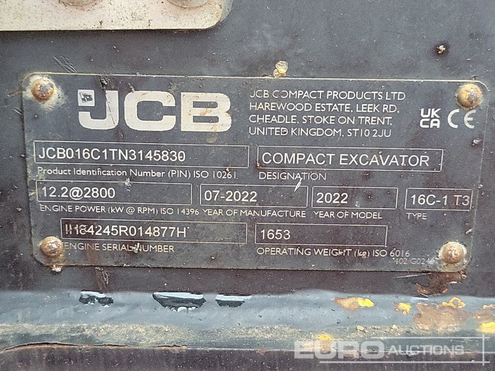 Мини багер 2022 JCB 16C-1 T3: слика 42 Мини багер 2022 JCB 16C-1 T3: слика 42