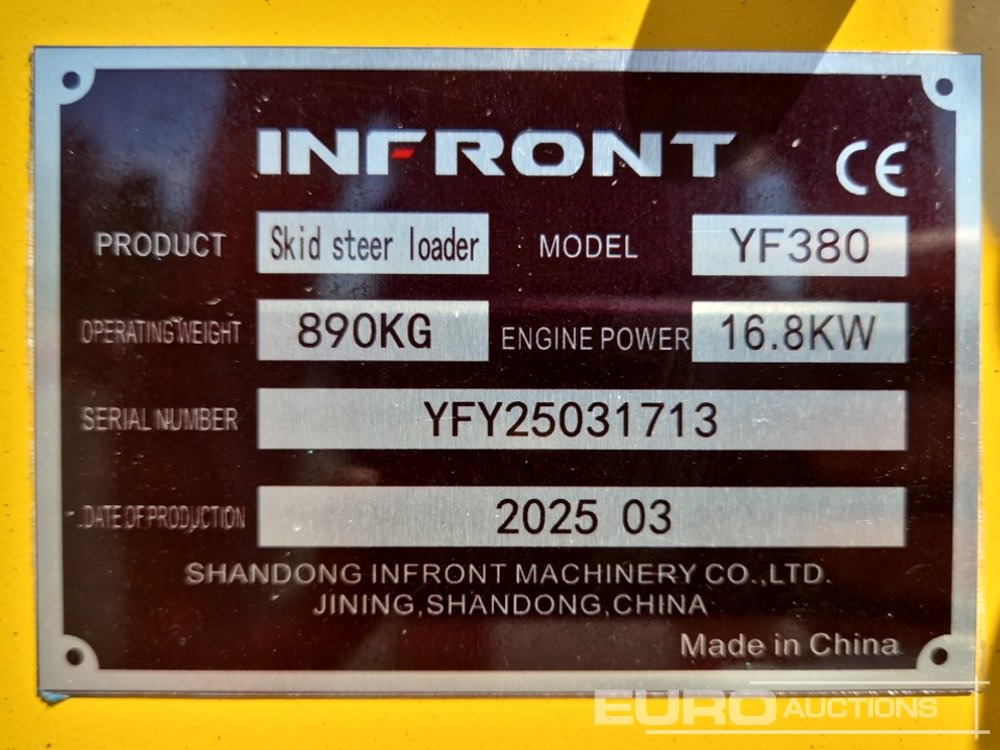 Компактен натоварувач Unused 2025 Infront YF380: слика 18