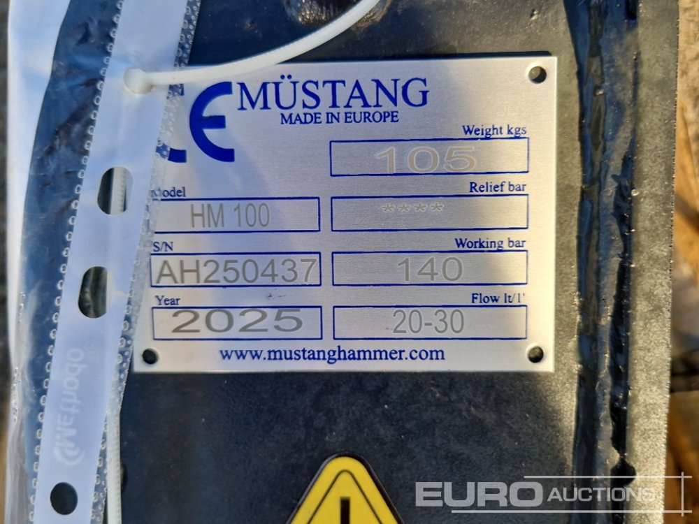 Хидрауличен чекан Unused 2025 Mustang HM100: слика 9