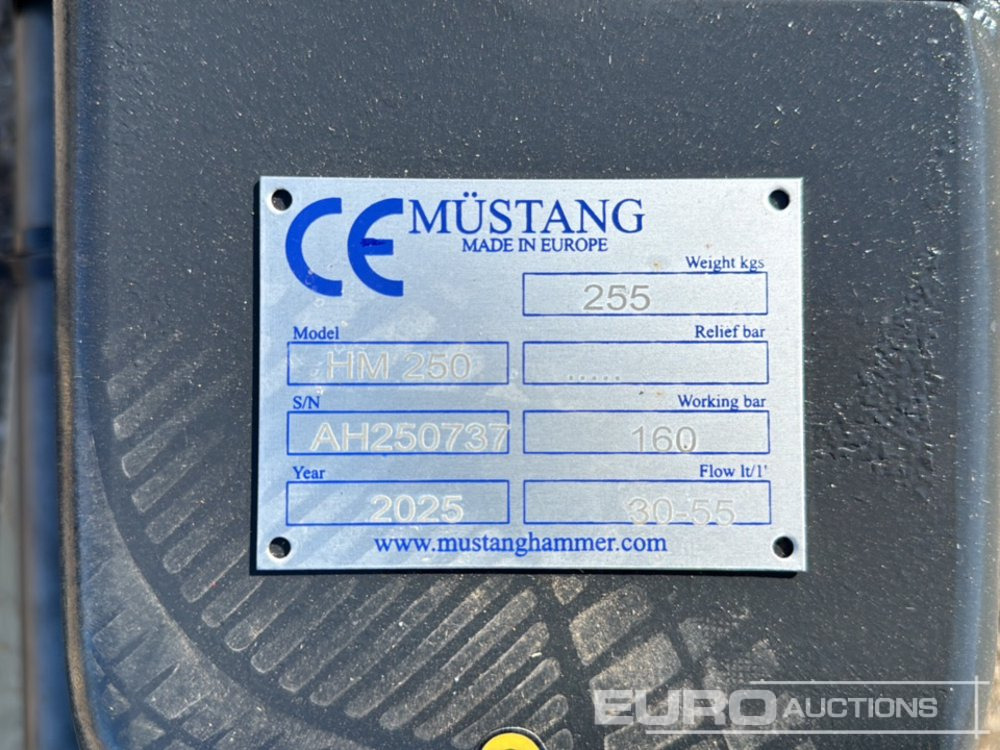 Unused 2025 Mustang HM250 - Хидрауличен чекан: слика 5 Unused 2025 Mustang HM250 - Хидрауличен чекан: слика 5