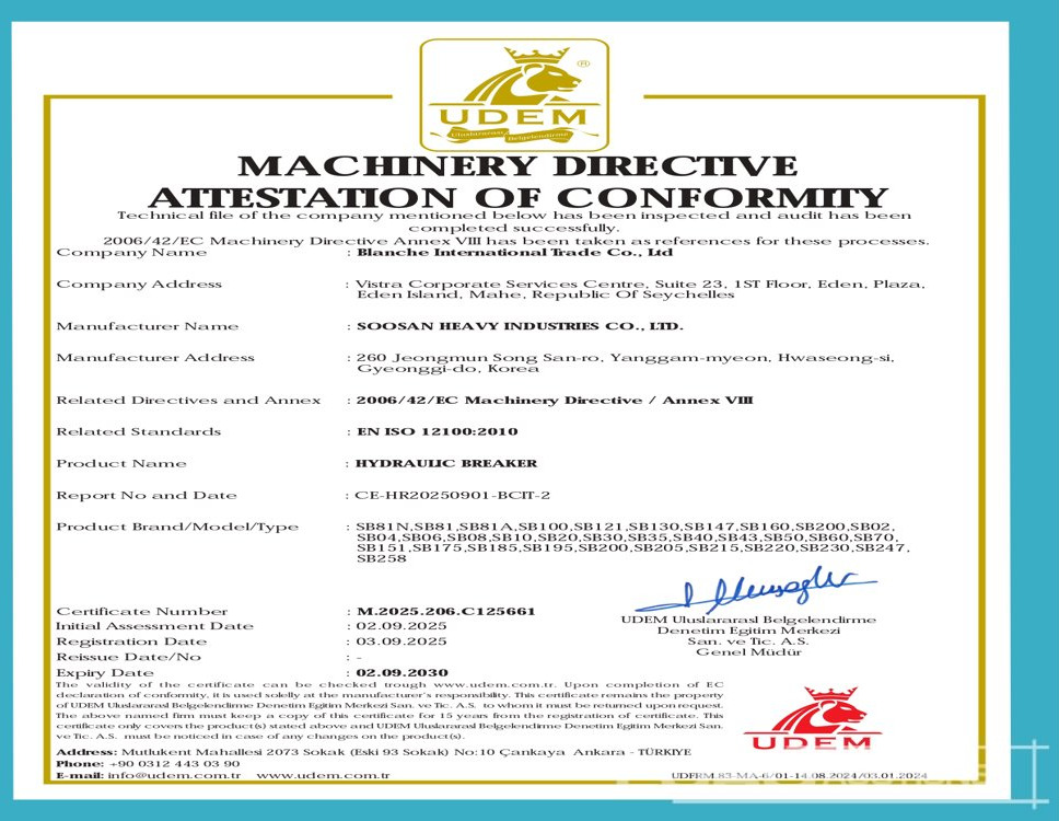 Unused 2025 Soosan SB40 - Хидрауличен чекан: слика 1 Unused 2025 Soosan SB40 - Хидрауличен чекан: слика 1