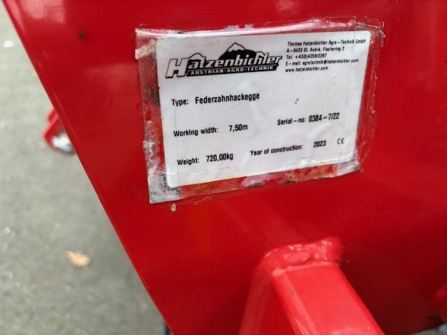 Hatzenbichler Federzahnhackegge 750 - Опрема за обработка на почва: слика 2 Hatzenbichler Federzahnhackegge 750 - Опрема за обработка на почва: слика 2
