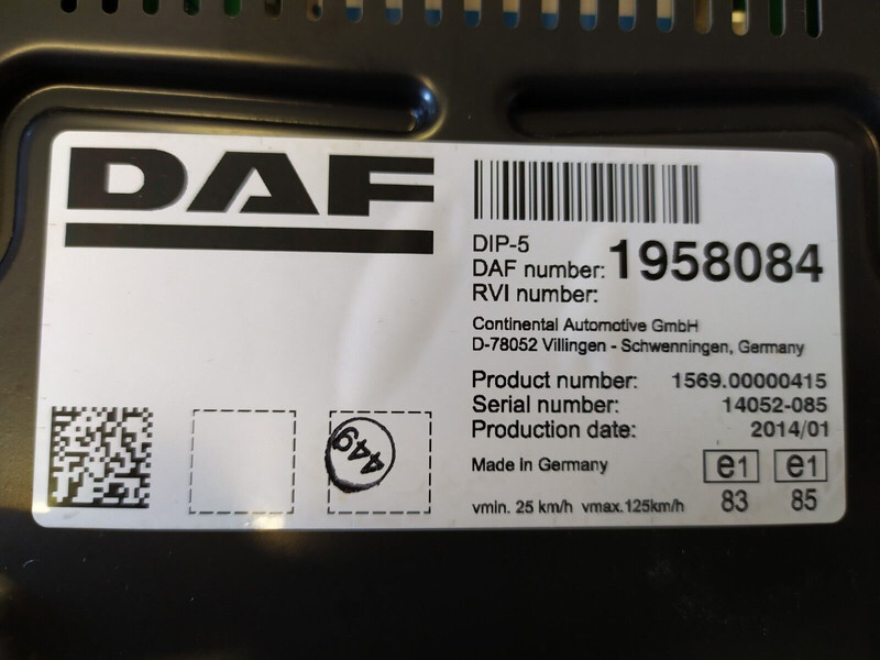 DAF CLUSTER - DISPLAY - Контролна табла за Камион: слика 2 DAF CLUSTER - DISPLAY - Контролна табла за Камион: слика 2