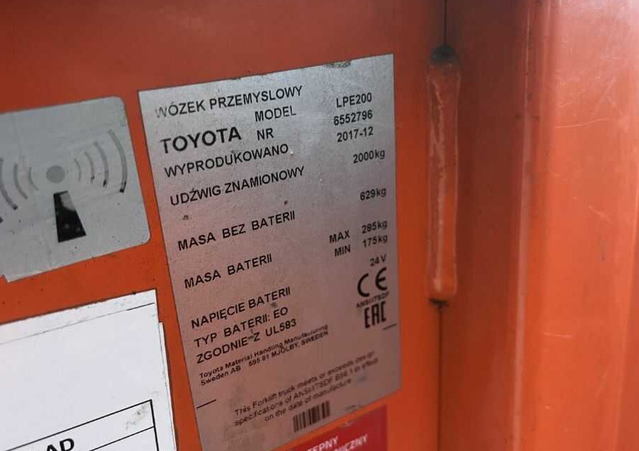 BT LPE200 - Вилушкар за палети: слика 4 BT LPE200 - Вилушкар за палети: слика 4