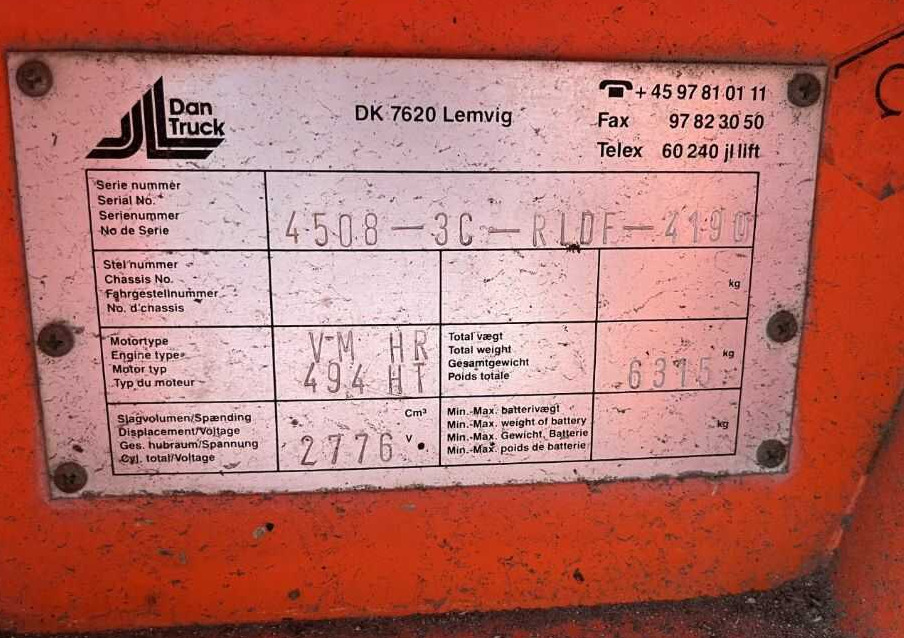 Dan Truck 4508 - Дизел вилушкар: слика 4 Dan Truck 4508 - Дизел вилушкар: слика 4