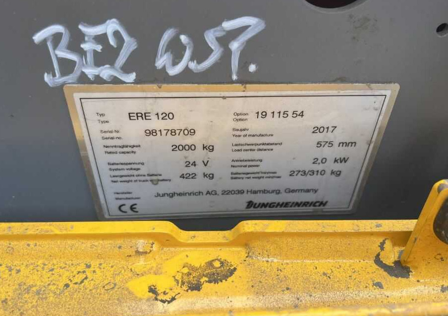Jungheinrich ERE120 - Вилушкар за палети: слика 4 Jungheinrich ERE120 - Вилушкар за палети: слика 4
