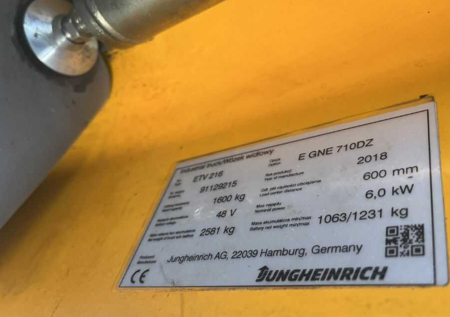 Jungheinrich ETV216 - Вилушкар со подигнување: слика 4 Jungheinrich ETV216 - Вилушкар со подигнување: слика 4