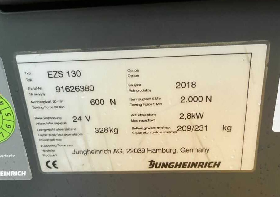 Jungheinrich EZS130 - Тракторче за влечење: слика 4 Jungheinrich EZS130 - Тракторче за влечење: слика 4