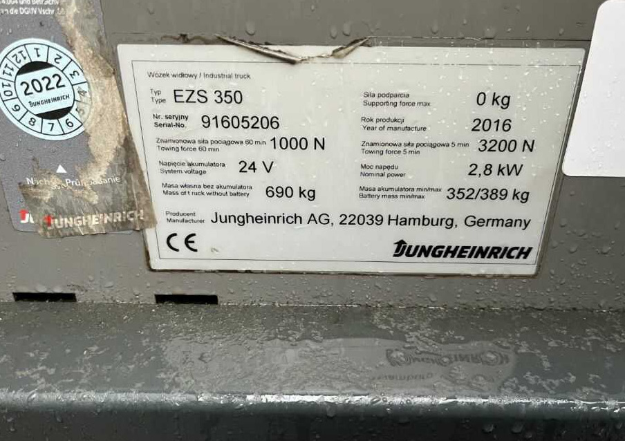 Jungheinrich EZS350 - Тракторче за влечење: слика 4 Jungheinrich EZS350 - Тракторче за влечење: слика 4