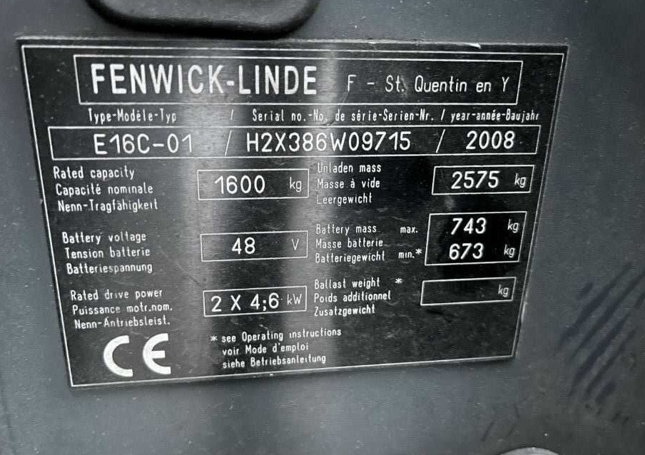 Linde E16C-01 - Електричен вилушкар: слика 3 Linde E16C-01 - Електричен вилушкар: слика 3