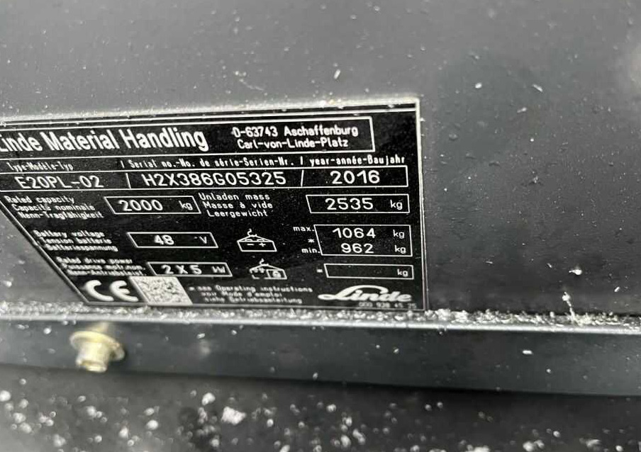 Linde E20PL-02 - Електричен вилушкар: слика 4 Linde E20PL-02 - Електричен вилушкар: слика 4