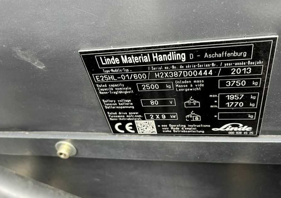 Linde E25HL-01/600 - Електричен вилушкар: слика 4 Linde E25HL-01/600 - Електричен вилушкар: слика 4