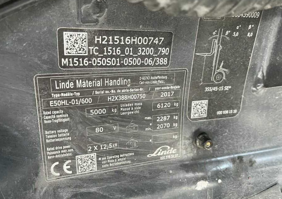 Linde E50HL-01/600 - Електричен вилушкар: слика 4 Linde E50HL-01/600 - Електричен вилушкар: слика 4