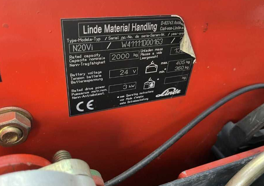 Linde N20Vi - Вилушкар за подигање роба: слика 4 Linde N20Vi - Вилушкар за подигање роба: слика 4