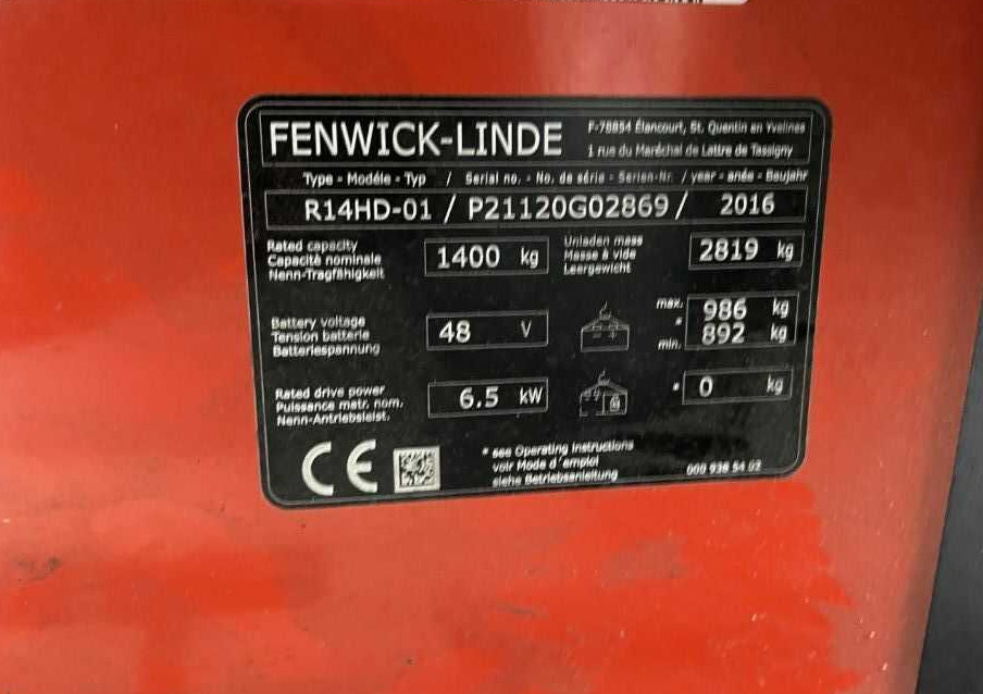 Linde R14HD - Вилушкар со подигнување: слика 4 Linde R14HD - Вилушкар со подигнување: слика 4