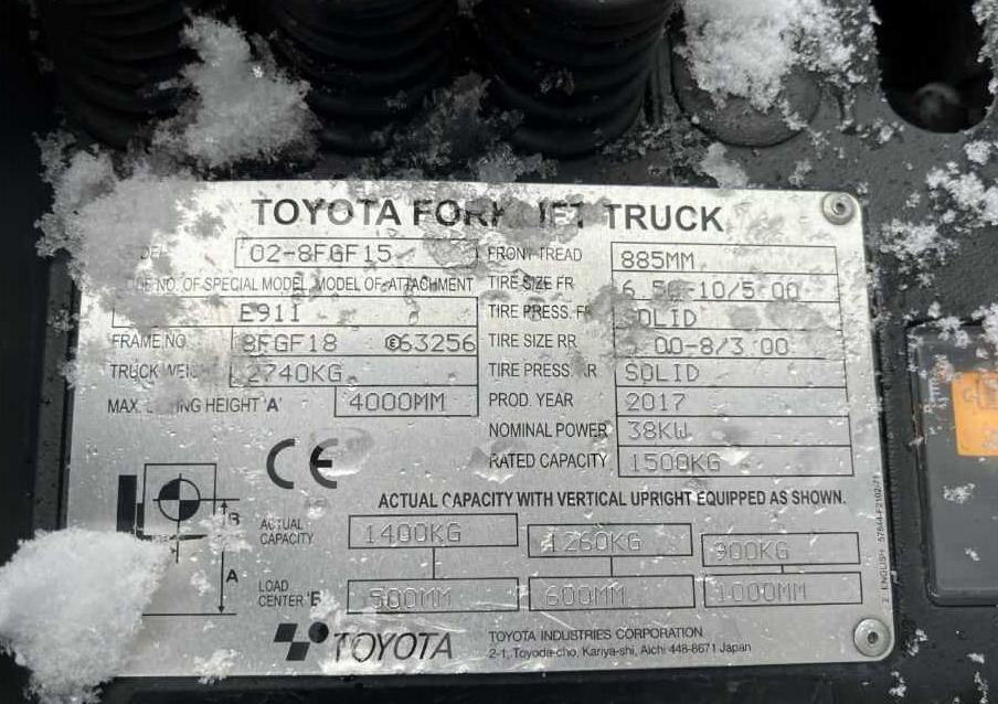 Toyota 8FGF15 - Плински вилушкар: слика 4 Toyota 8FGF15 - Плински вилушкар: слика 4