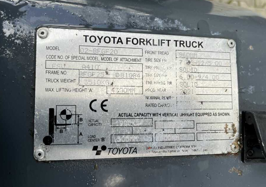 Toyota 8FGF20 - Плински вилушкар: слика 4 Toyota 8FGF20 - Плински вилушкар: слика 4