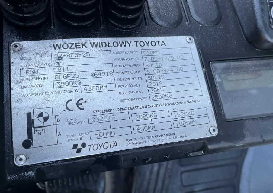 Toyota 8FGF25 - Плински вилушкар: слика 4 Toyota 8FGF25 - Плински вилушкар: слика 4