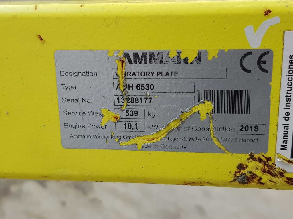 Вибрациска плоча Ammann APH 6530 Rüttelplatte / 539kg / 2018 / Diesel Ammann APH 6530 Rüttelplatte / 539kg / 2018 / Diesel: слика 9 Вибрациска плоча Ammann APH 6530 Rüttelplatte / 539kg / 2018 / Diesel Ammann APH 6530 Rüttelplatte / 539kg / 2018 / Diesel: слика 9