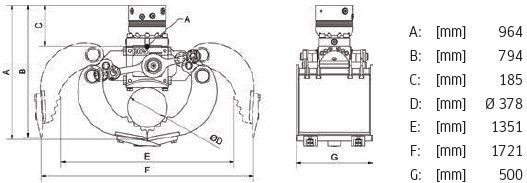 Нов Фаќалка DMS SG9050 Grabgreifer Sortiergreifer / NEU: слика 10